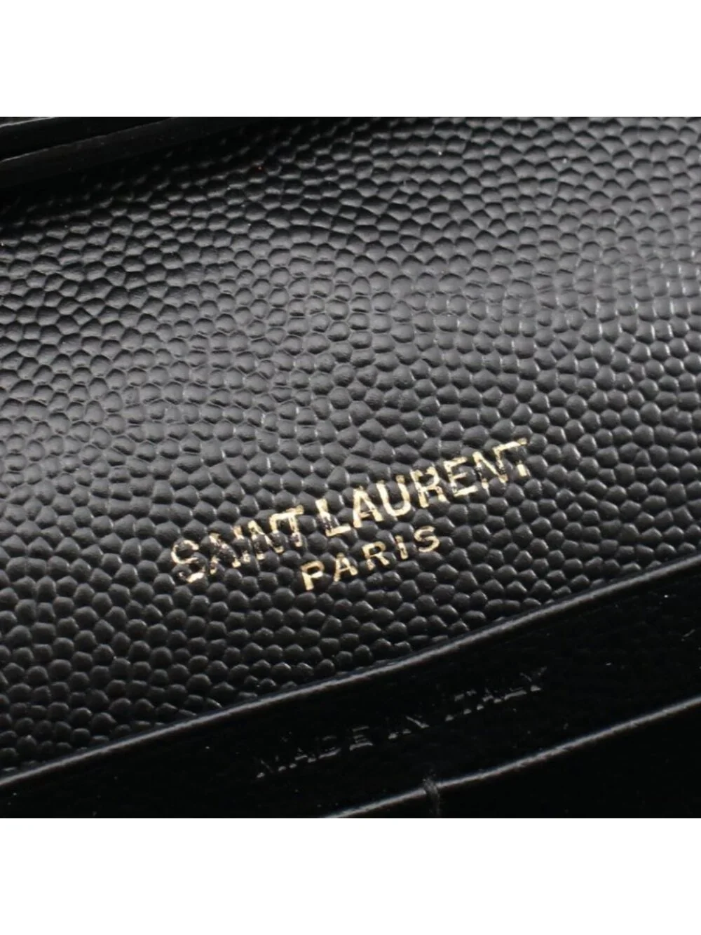 Saint Laurent Paris Shoulder Bag Cassandra Classic Black Leather Chain Wallet